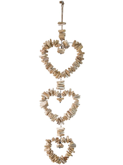 Décoration murale coeur H94cm en bois AGNES - Kiabi