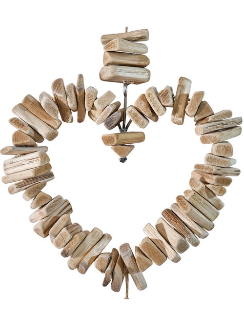 Décoration murale coeur H94cm en bois AGNES - Kiabi