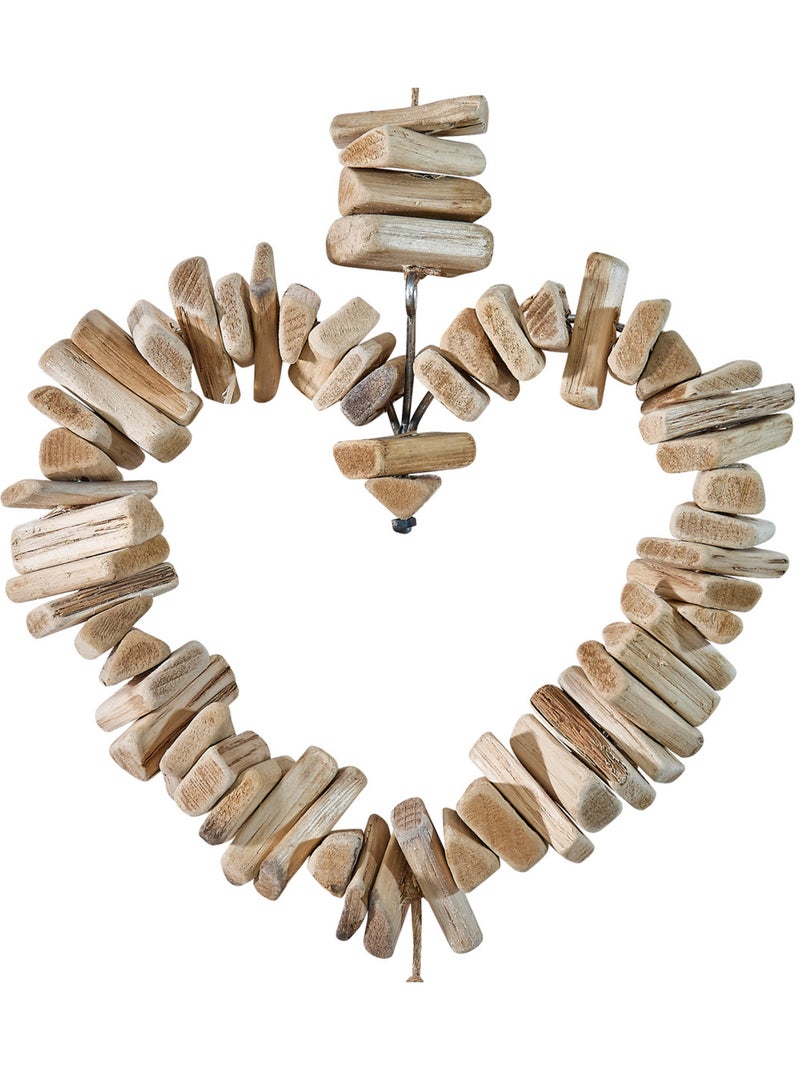 Décoration murale coeur H94cm en bois AGNES Marron - Kiabi
