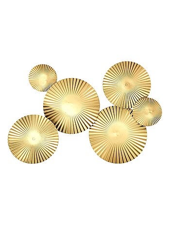 Décoration murale de 6 cercles en métal