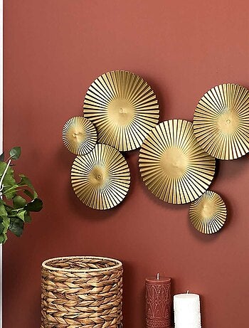 Décoration murale de 6 cercles en métal
