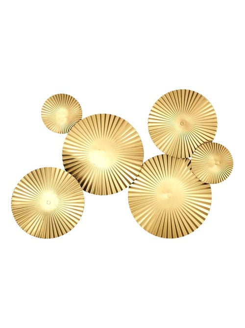 Décoration murale de 6 cercles en métal - Kiabi