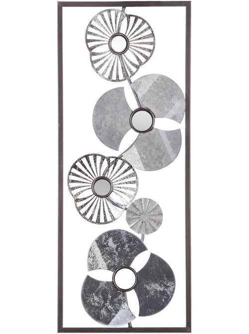 Décoration murale design en métal FLEUR - Kiabi