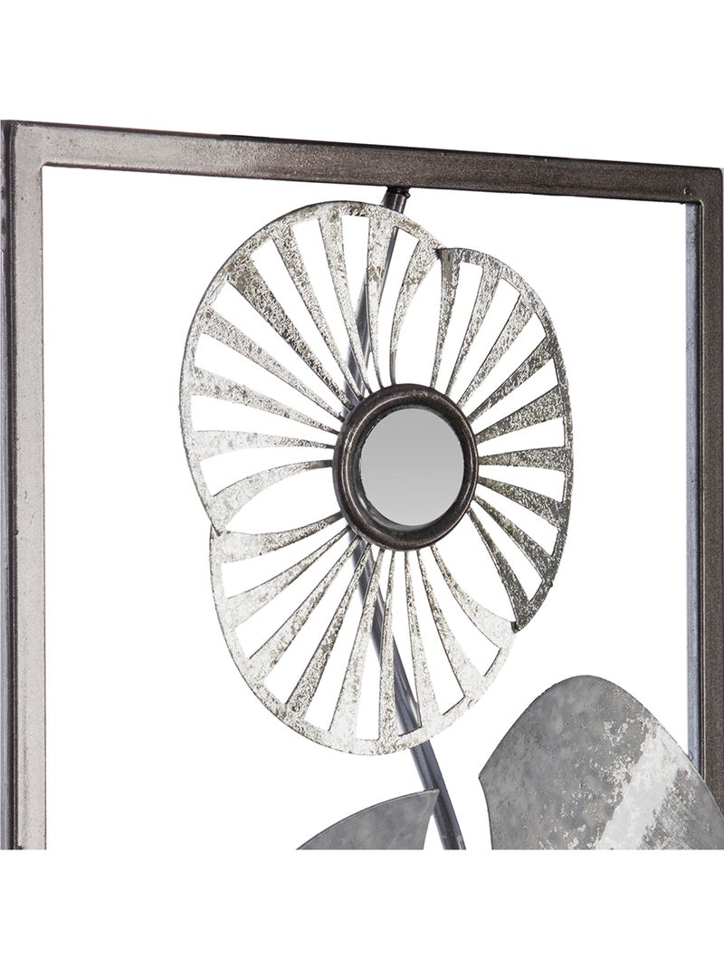 Décoration murale design en métal FLEUR Gris - Kiabi
