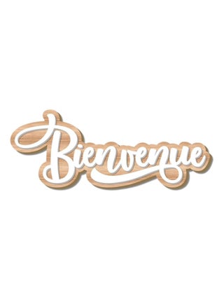 Décoration murale en bois bienvenue