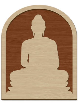 Décoration murale en bois Bouddha