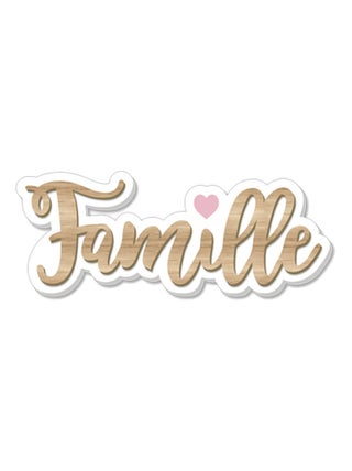 Décoration murale en bois famille