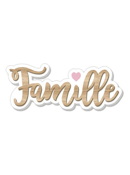 Décoration murale en bois famille - Kiabi