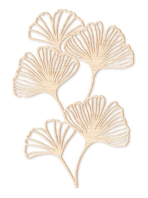 Décoration murale en bois ginkgo - Kiabi