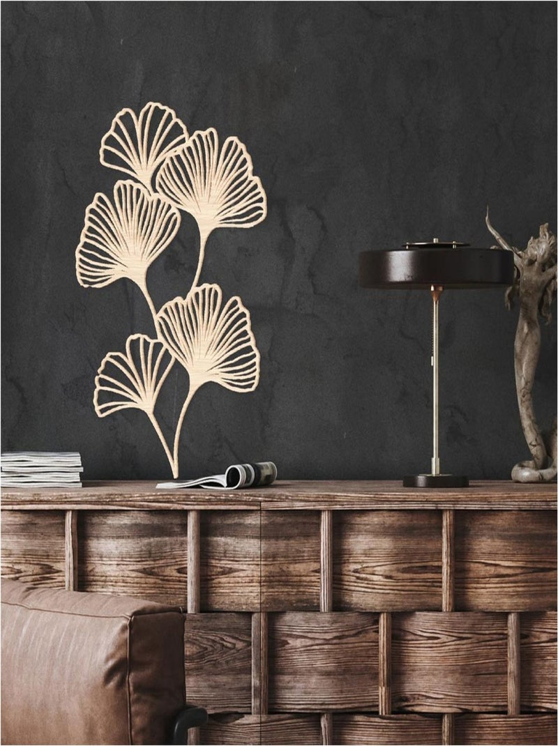 Décoration murale en bois ginkgo Beige - Kiabi