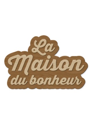 Décoration murale en bois La maison du bonheur