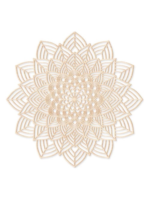 Décoration murale en bois mandala - Kiabi