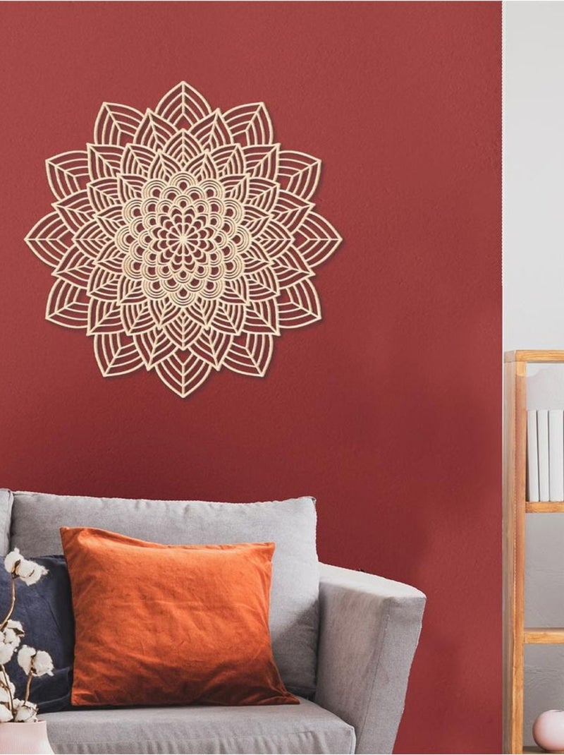 Décoration murale en bois mandala Beige - Kiabi