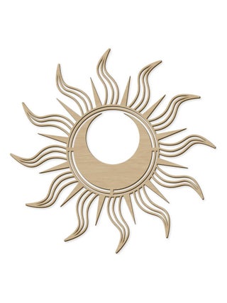 Décoration murale en bois soleil ésotérique