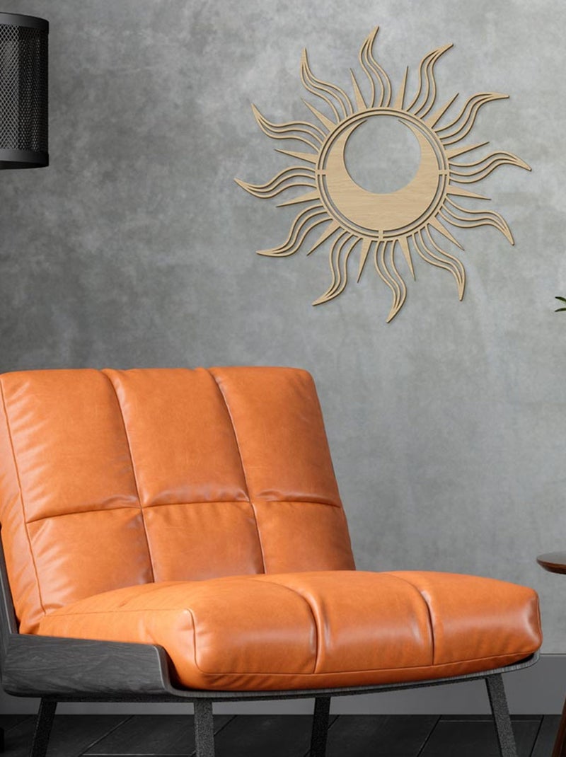 Décoration murale en bois soleil ésotérique Beige - Kiabi