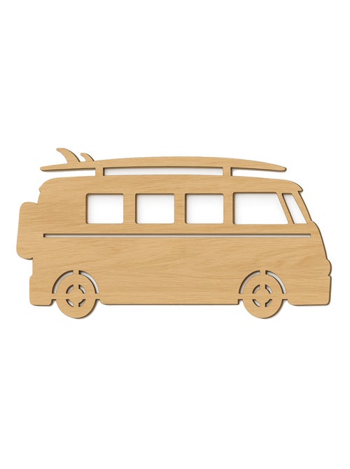 Décoration murale en bois van et planche de surf - Kiabi