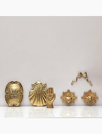 Décoration murale en forme de coquillage avec relief sculpté