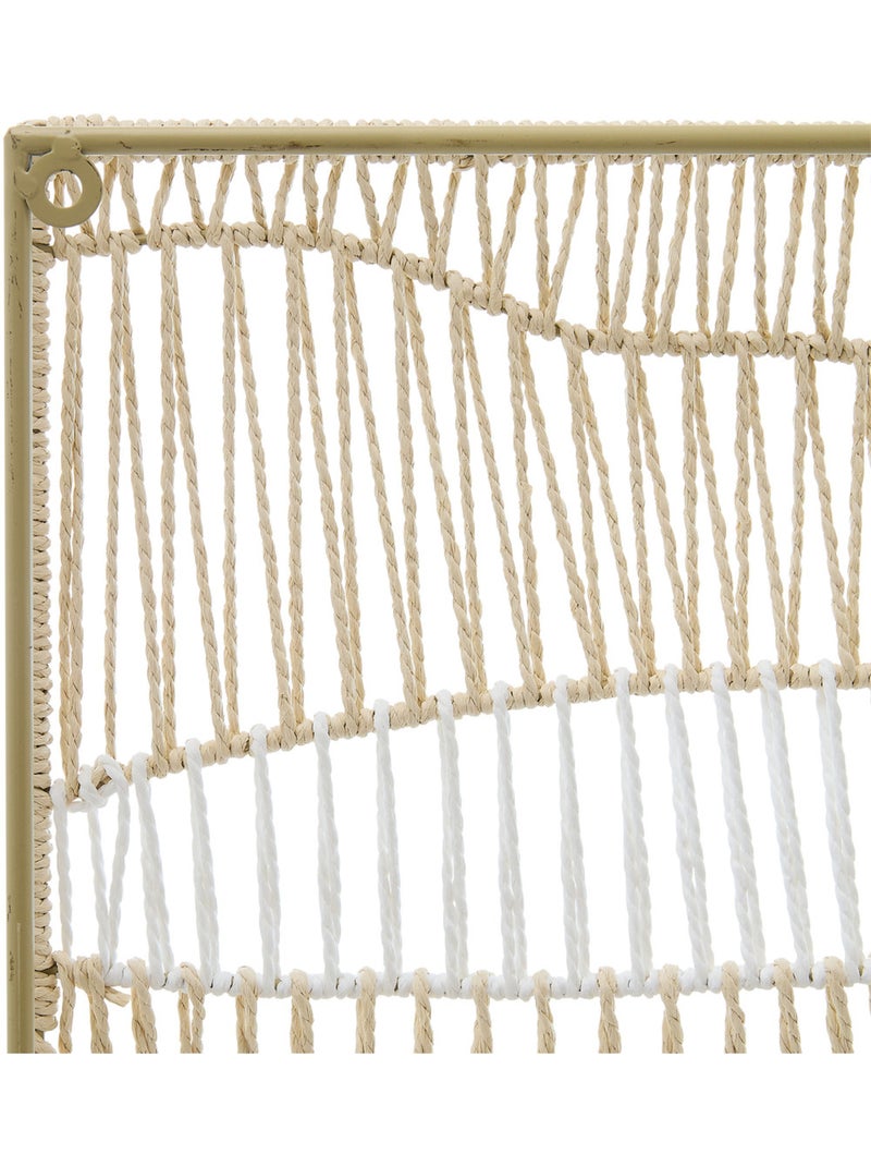 Décoration murale en métal et papier tressé HENRY Beige - Kiabi