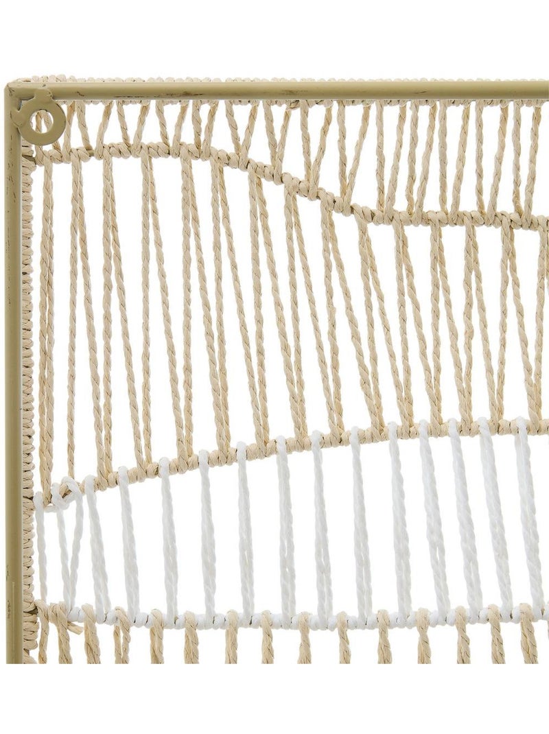 Décoration murale en métal et papier tressé HENRY Beige - Kiabi