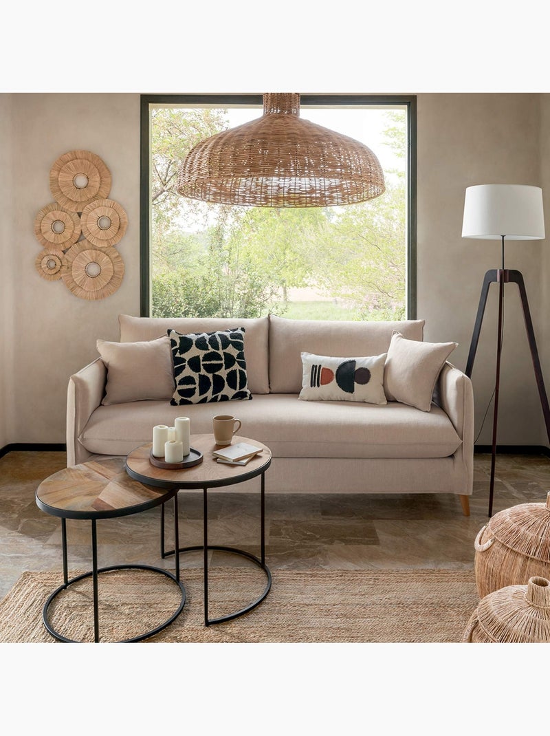 Décoration murale en raphia tressé ALBA Beige - Kiabi