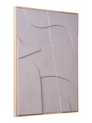 Décoration murale en relief Madeline - Décoration murale en relief, gris, sable, n°1 50x70 cm