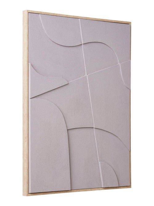 Décoration murale en relief Madeline - Décoration murale en relief, gris, sable, n°1 50x70 cm - Kiabi
