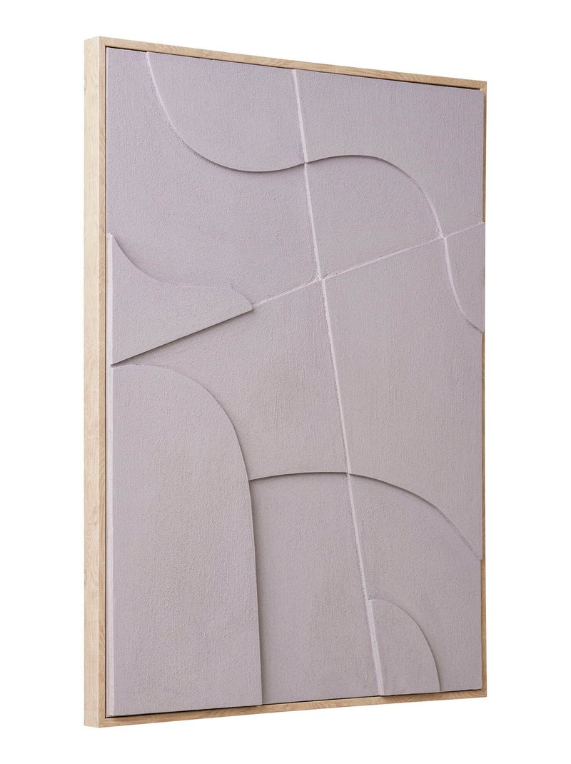 Décoration murale en relief Madeline - Décoration murale en relief, gris, sable, n°1 50x70 cm Gris Argenté - Kiabi
