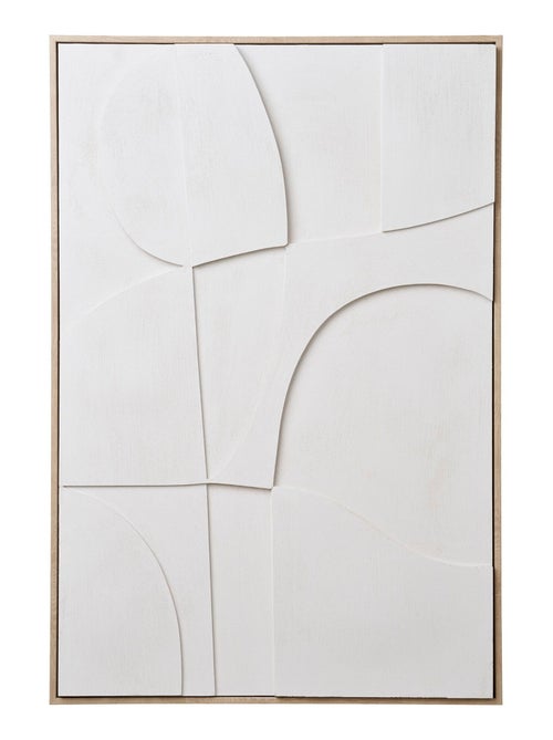 Décoration murale en relief Madeline - Décoration murale en relief, toile, blanche, n°2 60x90 cm - Kiabi Décoration murale en relief Madeline - Décoration murale en relief, toile, blanche, n°2 60x90 cm - Kiabi