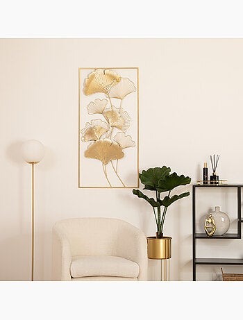 Décoration murale feuilles de ginkgo en métal GINKO