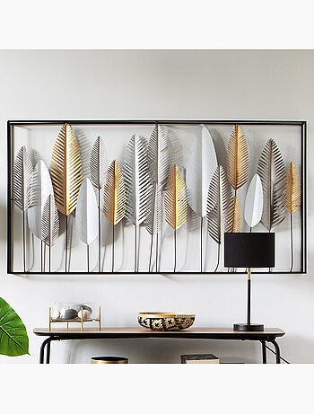 Décoration murale feuilles en métal ARAM