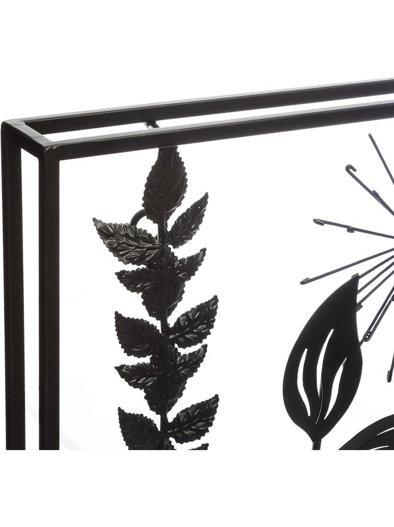Décoration murale feuilles en métal ELLA Noir - Kiabi