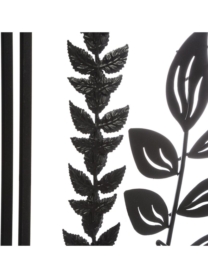 Décoration murale feuilles en métal ELLA Noir - Kiabi