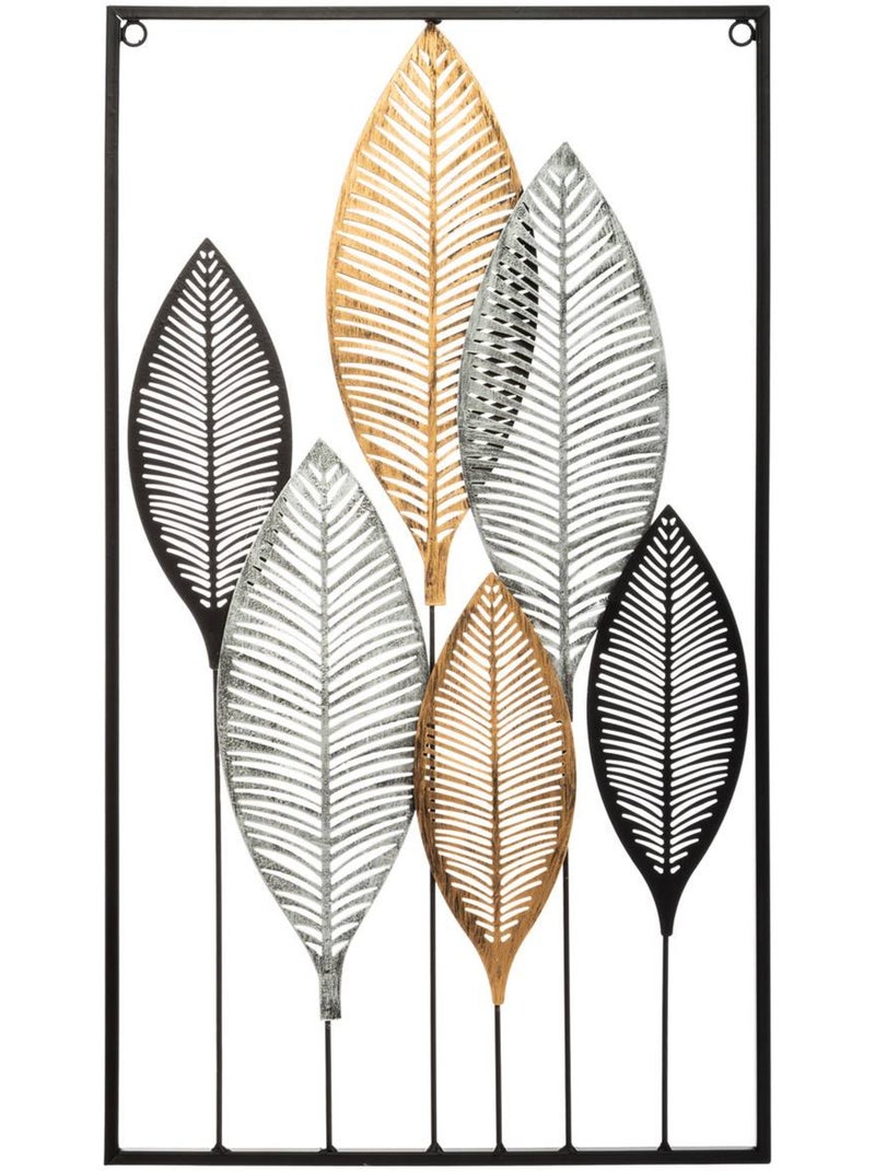 Décoration murale feuilles en métal FEUILLES Multicolore - Kiabi