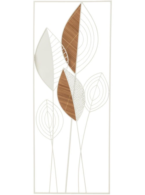 Décoration murale feuilles métal et bois - AFIBEL - Kiabi