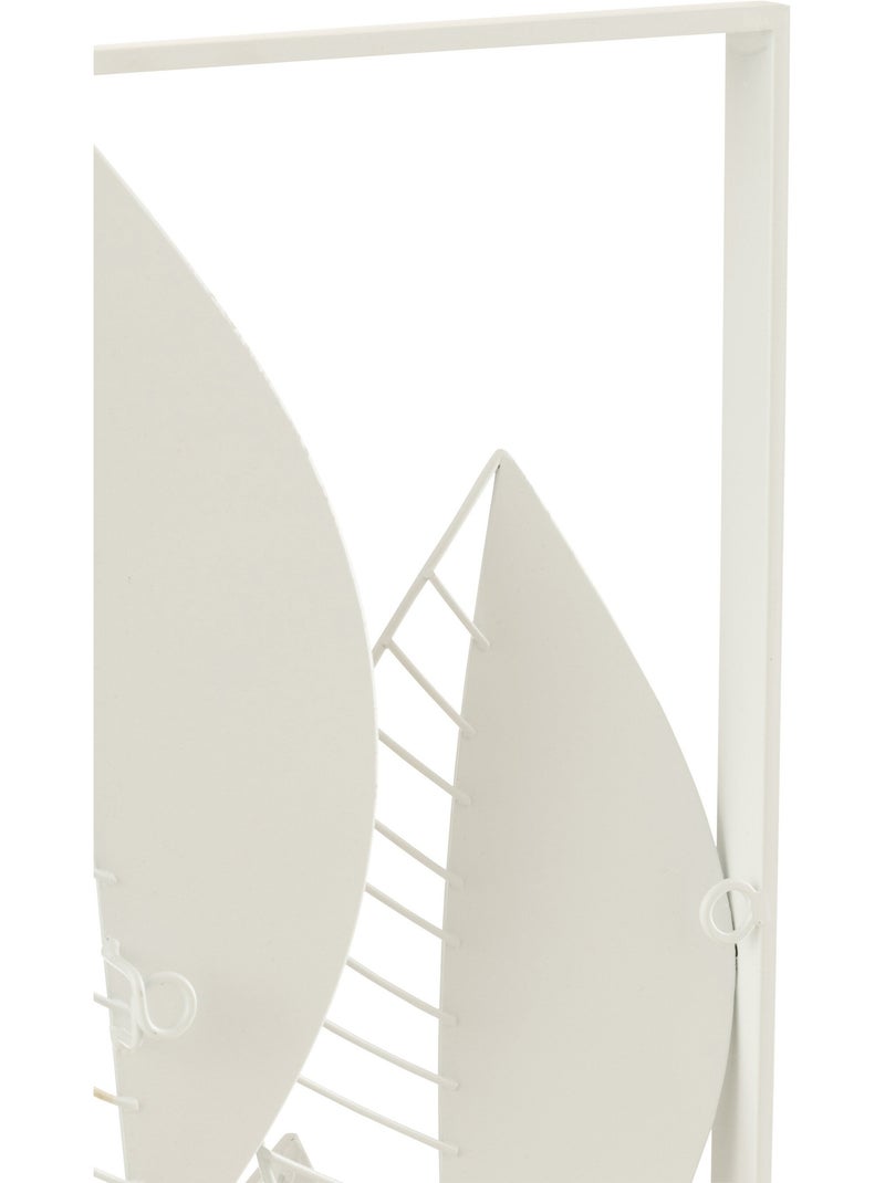 Décoration murale feuilles métal et bois - AFIBEL Blanc - Kiabi