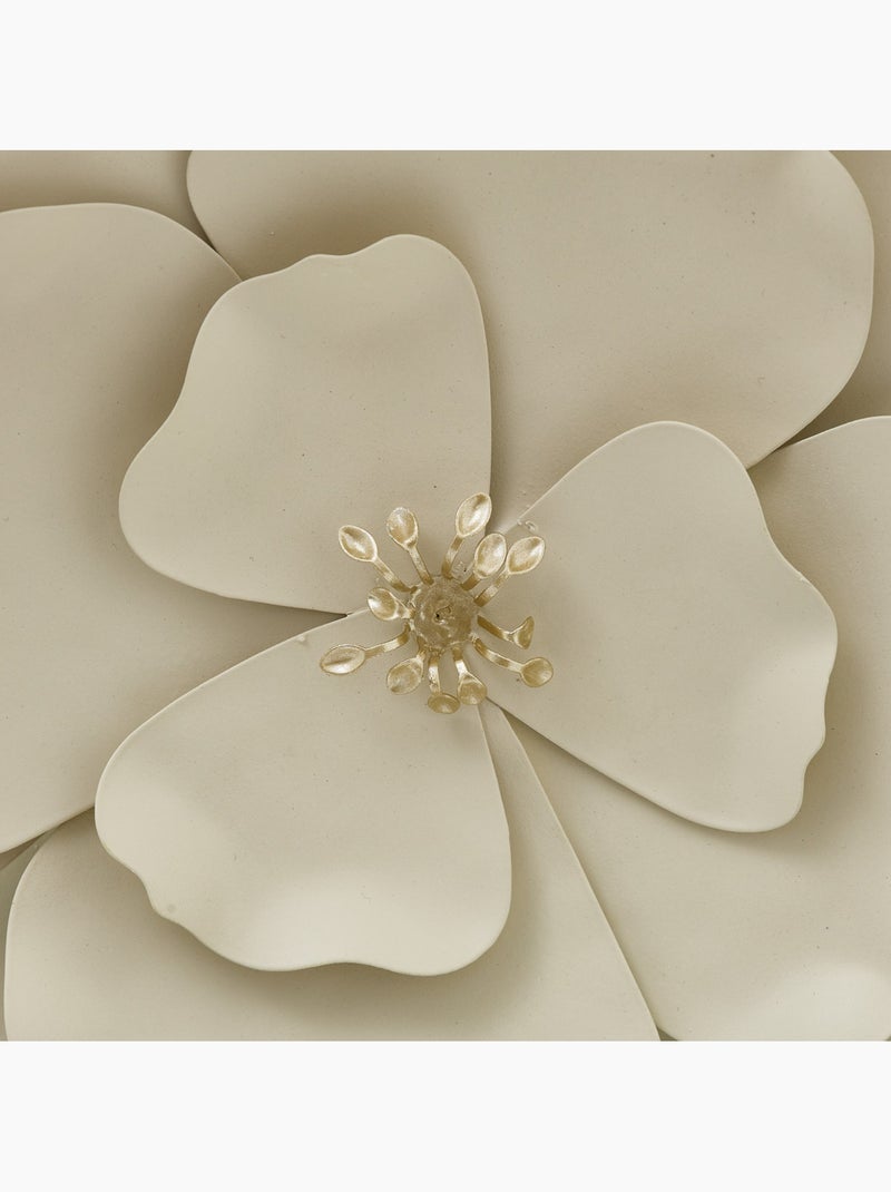 Décoration murale fleur en métal FLOK Taupe - Kiabi