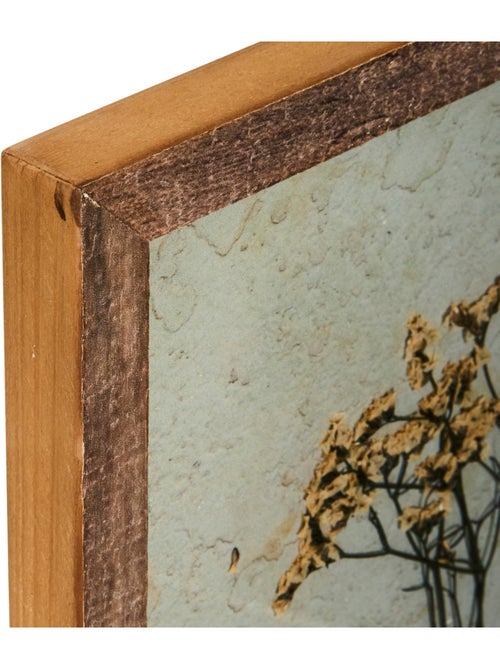 Décoration murale fleurs séchées en cadre bois pin JONAS - Kiabi