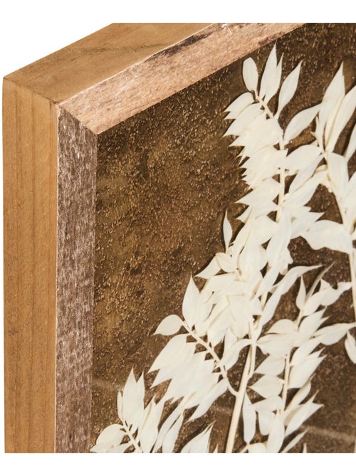 Décoration murale fleurs séchées en cadre bois pin JONAS - Kiabi