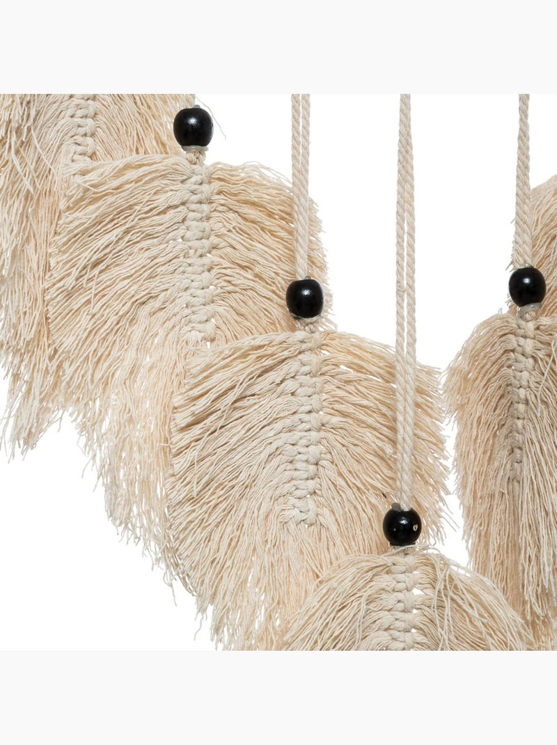Décoration murale macramé coton safari Blanc - Kiabi