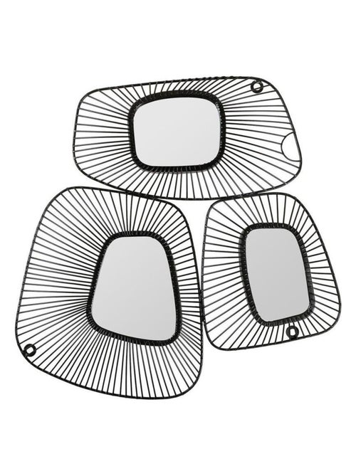 Décoration murale métal trio miroirs - Kiabi