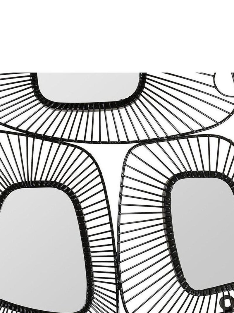 Décoration murale métal trio miroirs Noir - Kiabi