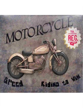 Décoration murale moto en relief