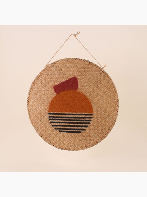 Décoration murale ronde en fibres naturelles 35cm - Kiabi Décoration murale ronde en fibres naturelles 35cm - Kiabi