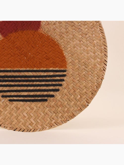 Décoration murale ronde en fibres naturelles 35cm - Kiabi Décoration murale ronde en fibres naturelles 35cm - Kiabi