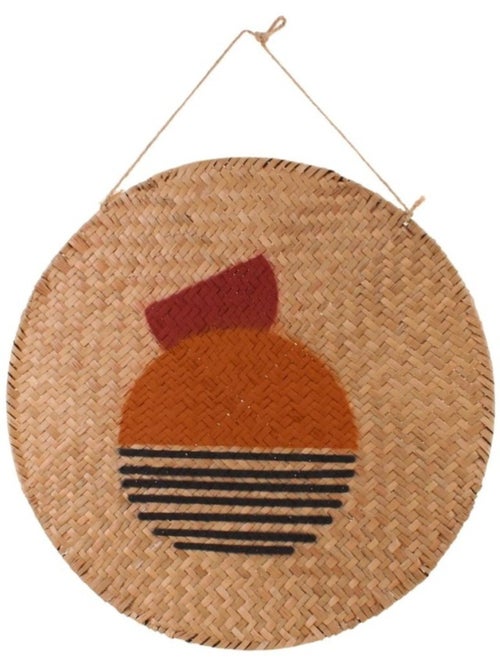 Décoration murale ronde en fibres naturelles 35cm - Kiabi Décoration murale ronde en fibres naturelles 35cm - Kiabi