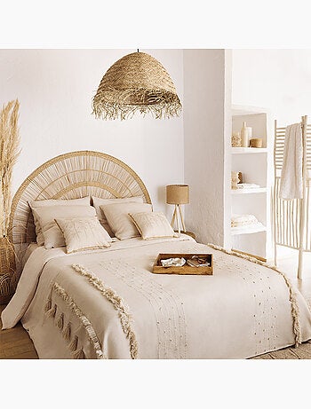 Décoration murale roseau tressé demi-cercle 160cm PADMA