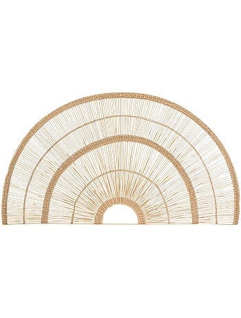 Décoration murale roseau tressé demi-cercle 160cm PADMA