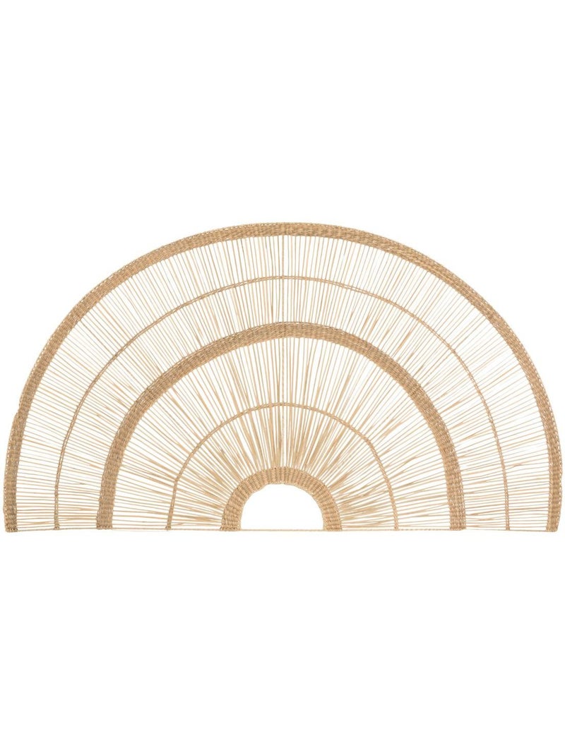 Décoration murale roseau tressé demi-cercle 160cm PADMA Beige - Kiabi
