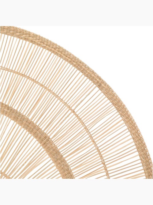 Décoration murale roseau tressé demi-cercle 160cm PADMA - Kiabi