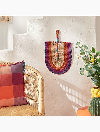 Décoration murale roseau tressé multicolore YUCA